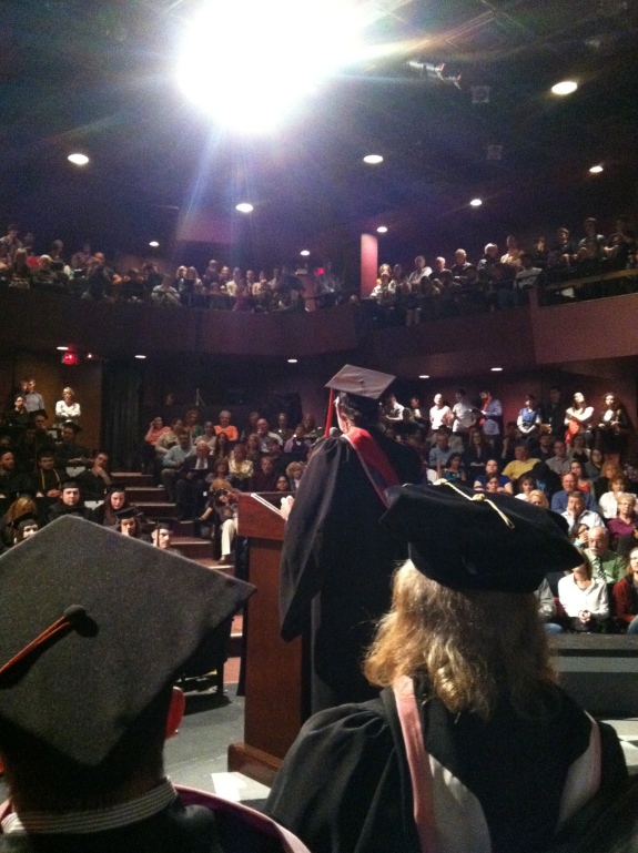 Graduation Ceremony from my seat on stage.